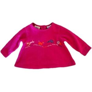 Vtg Small Steps Animals Sweatshirt Toddler Girls 18 Months Pink Tiger Giraffe